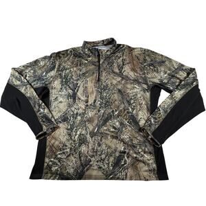 SilverTec True Timber MC2 Camouflage 1/4 Zip Hunting Base-layer Shirt Men Sz XL